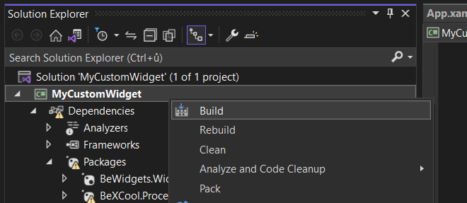 Building the widget